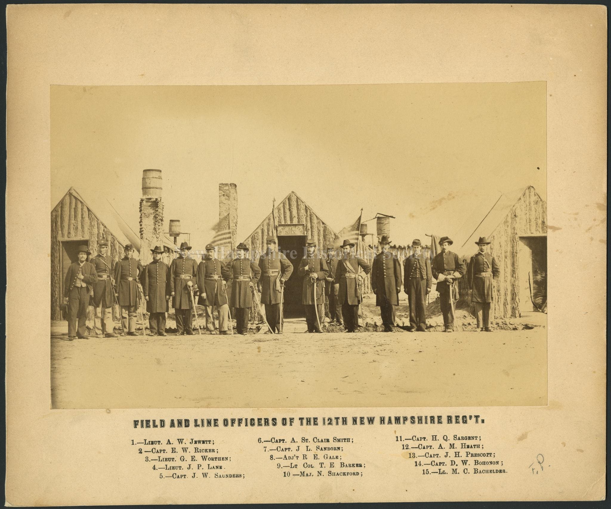 New Hampshire Historical Society Field And Line Officers Of The 12th New Hampshire Regiment 1865 Field And Line Officers Of The 12th New Hampshire Regiment 1865