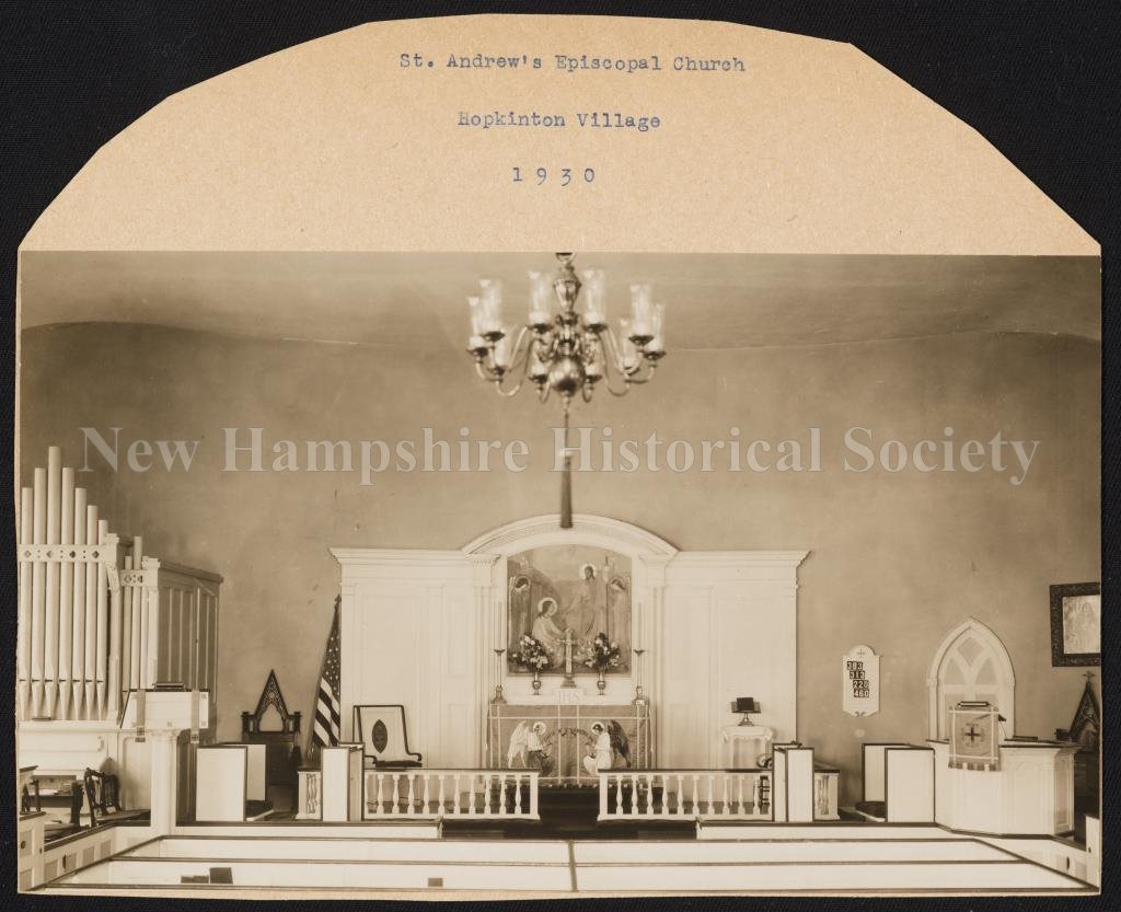 New Hampshire Historical Society - St. Andrew's Episcopal Church, 1930 -  St. Andrew's Episcopal Church, 1930, image size:1024x833