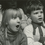 Faces of delighted children at a past New Hampshire Historical Society event.