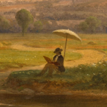 Detail from painting of Artist's Brook by Samuel L. Gerry.