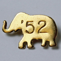 Elephant campaign pin, 1952, New Hampshire Historical Society collection.