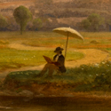 Detail from painting of Artist's Brook by Samuel L. Gerry.